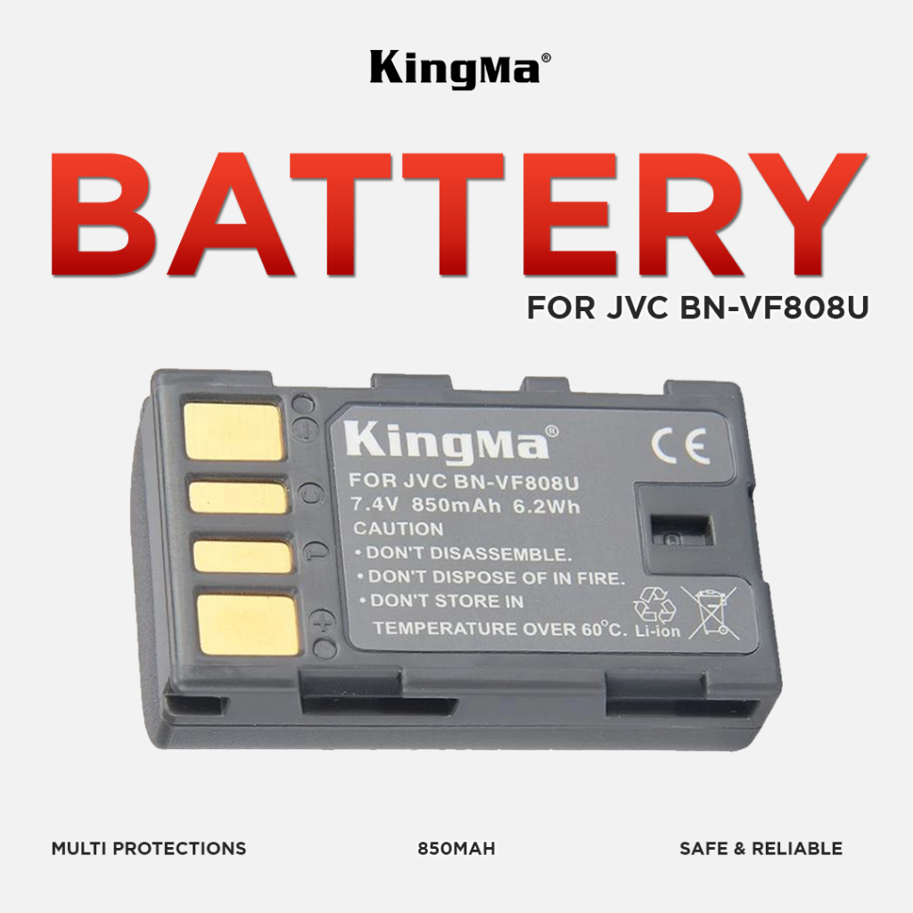 KINGMA Battery for JVC BN-VF808U