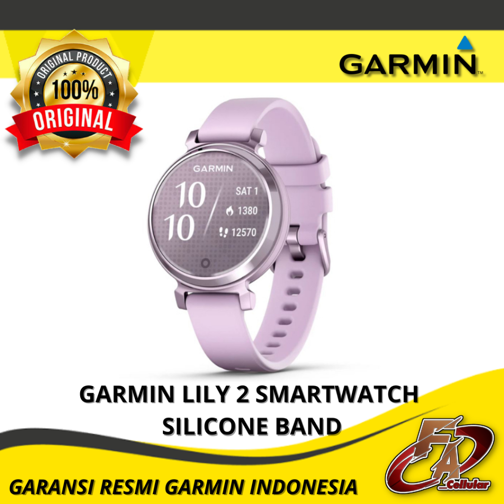 Garmin Lily 2 Silicone Band Smartwatch - Garansi Resmi Garmin Indonesia