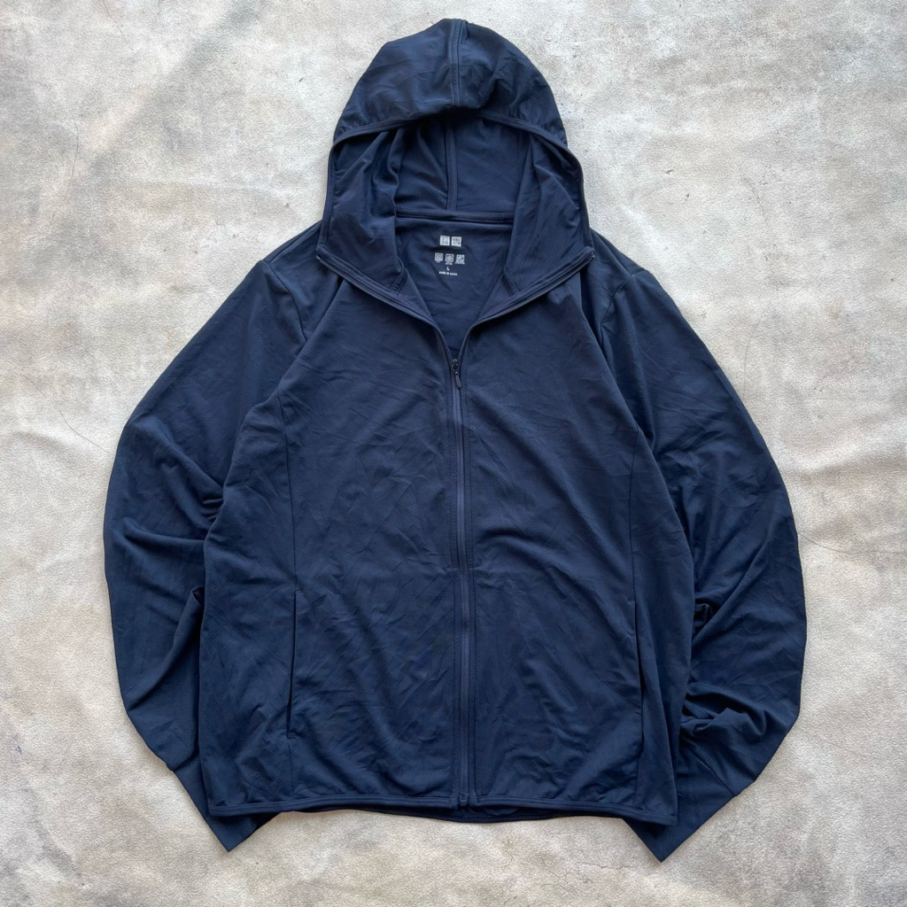 Uniqlo AIRIsm Jacket Mesh Hoodie Proteksi Anti UV