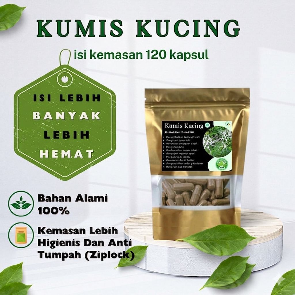 Kapsul Kumis Kucing herbal alami