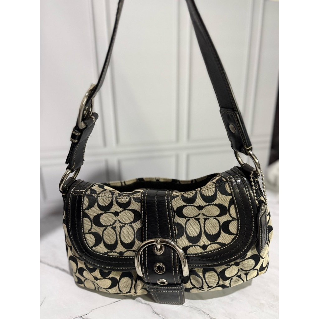 Coach Soho Signature Grey Black Vintage