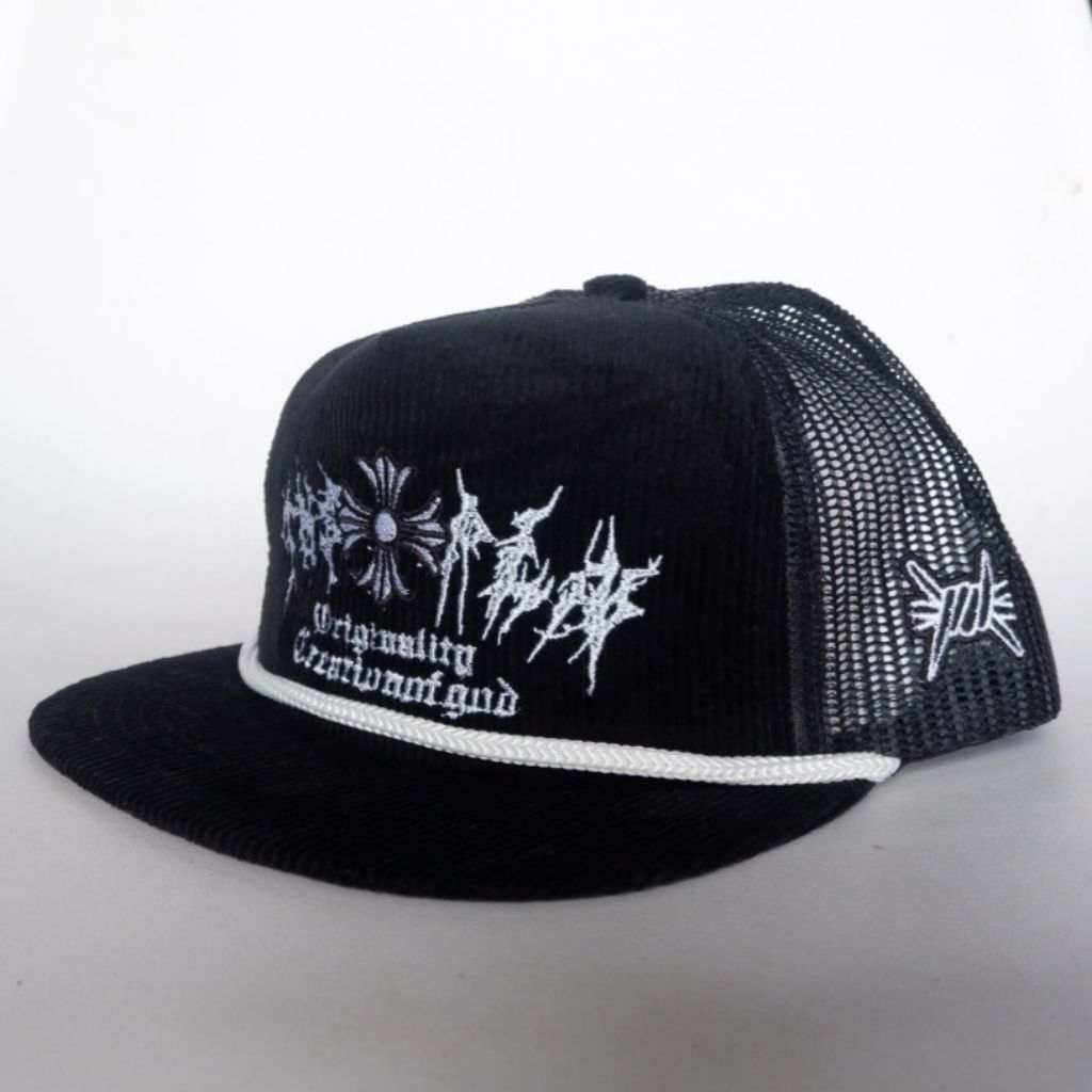 originality trucker hat black