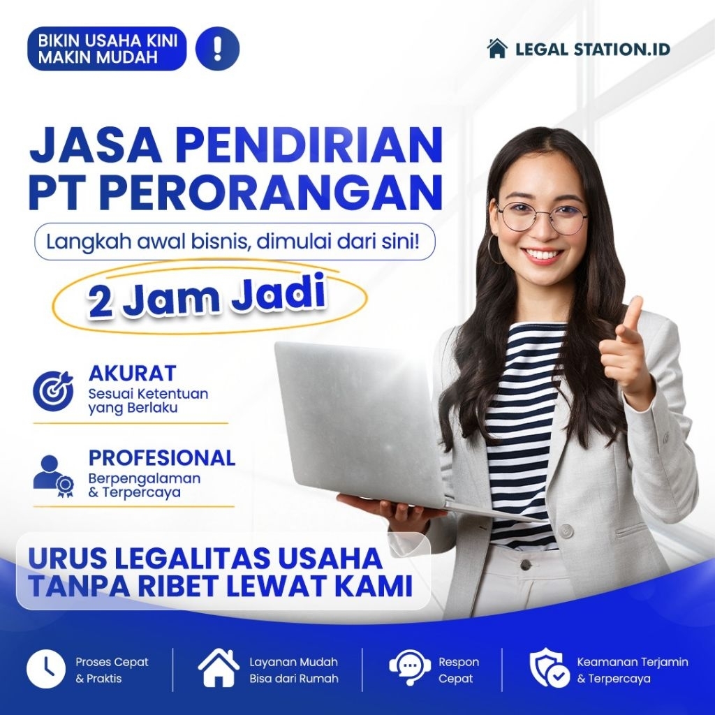 Jasa Pembuatan PT Perorangan Resmi | Legalitas Usaha Cepat & Aman