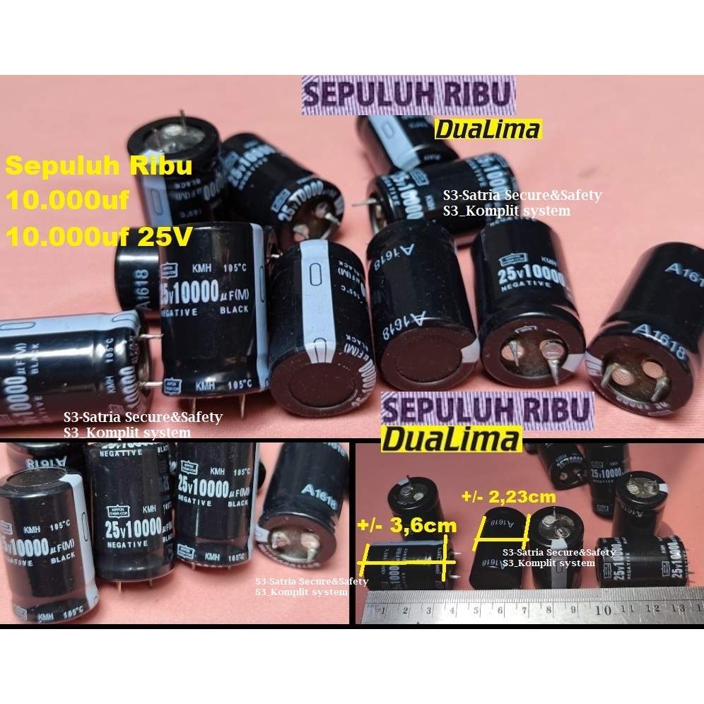 10.000uf 25v Sepuluh Ribu 25V10000uf elko 10000uf 25v 10ribu 10rb elco 10000 uf 10.000uF 10000uf25 v