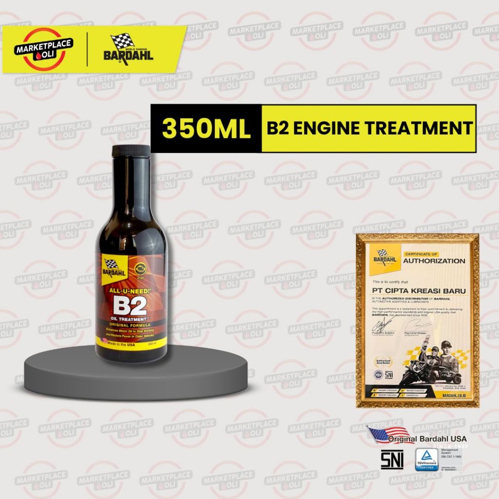 Bardahl B2 Oil Treatment Original Formula - Aditif Oli Mesin (350ML)