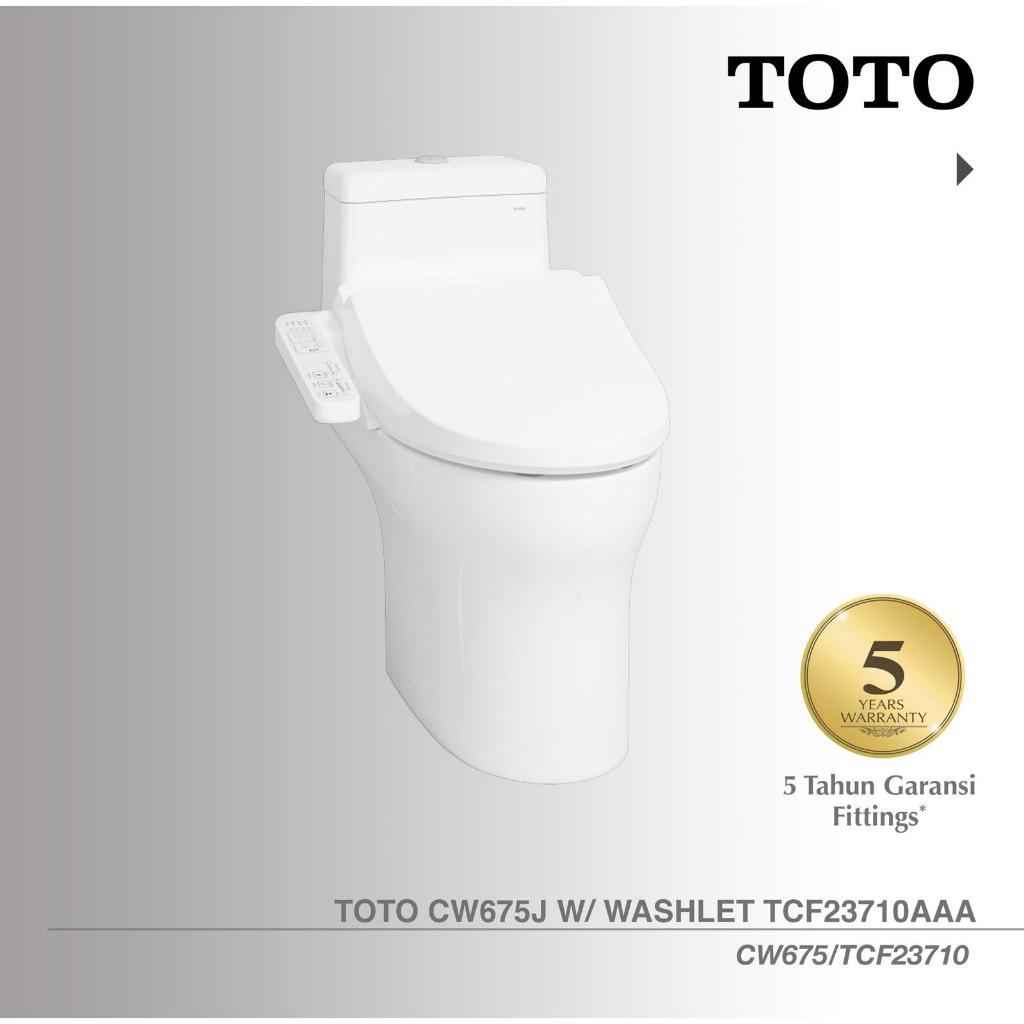 TOTO Closet CW675J with Washlet TCF23710AAA - Closet Duduk - Kloset - Kloset Duduk