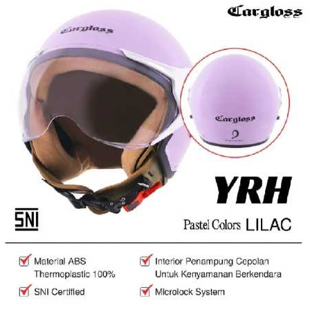 Helm Cargloss YRH hijab original Lilac gloss / ungu / violet
