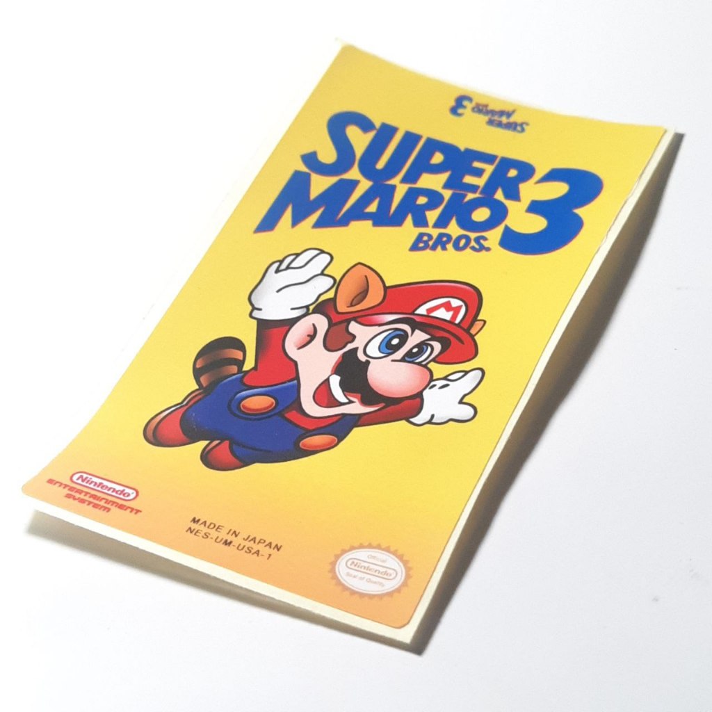 Kaset Nintendo NES Stiker Label Super Mario Bros 3 Utk Restorasi Repair Replacement Game Jadul