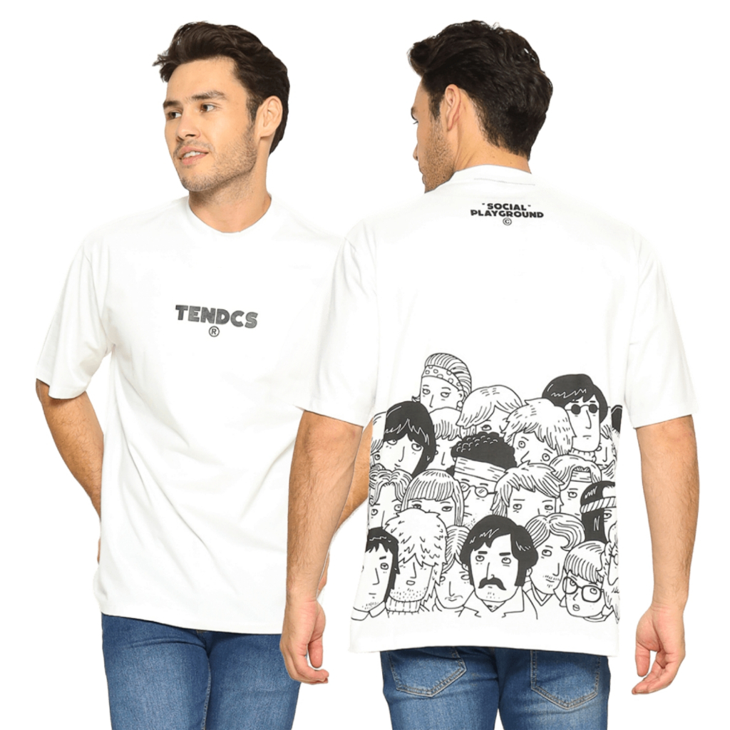Kaos Oversized White Social Ten Putih Pola Besar Original Distro