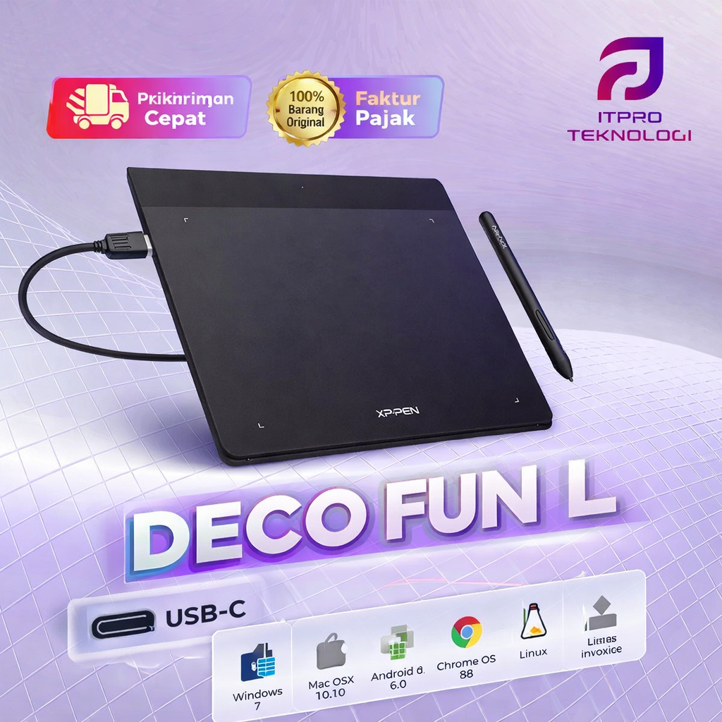 XP-PEN DECO FUN L Graphics Tablet Digital Drawing Tablet