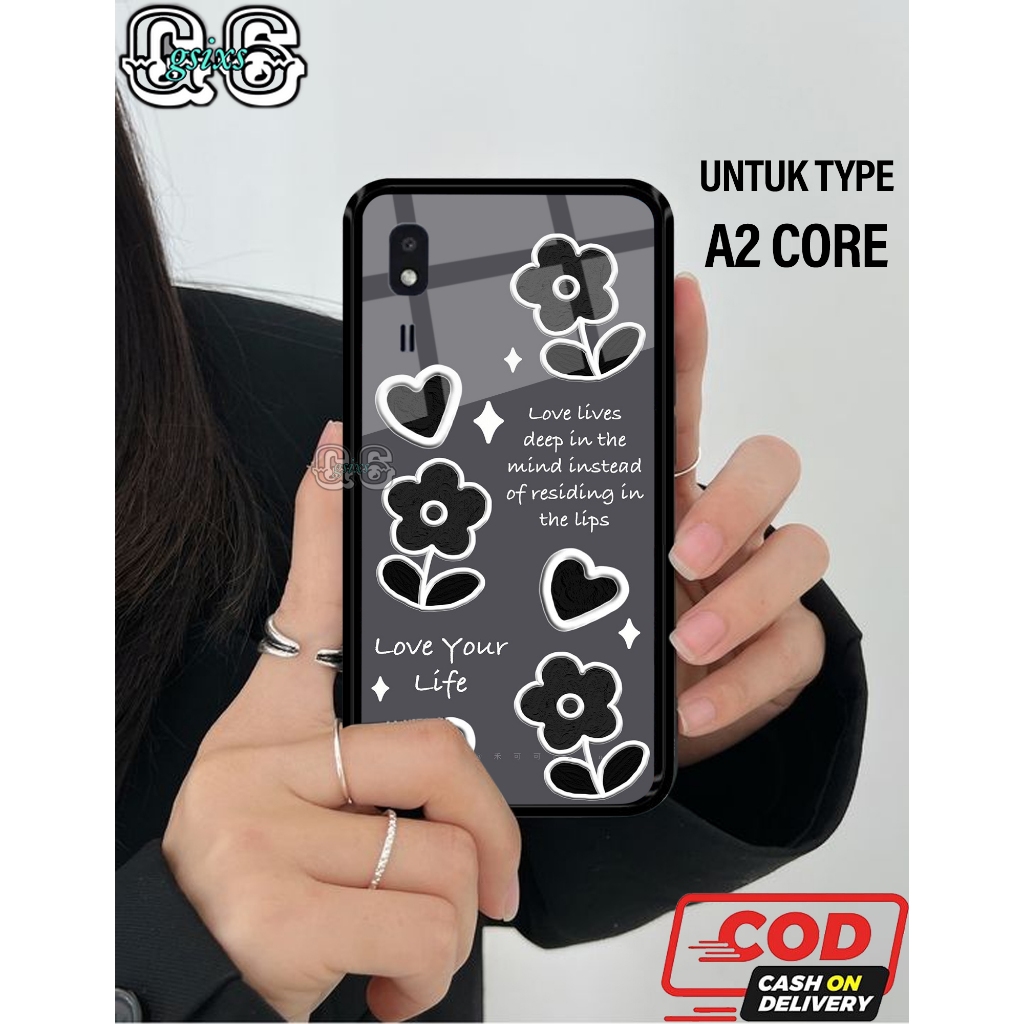 Casing Case Hp Samsung A2 Core [ MOTIF FLOWERS] Aneka casing, case, kondom hp, custom case, case aes
