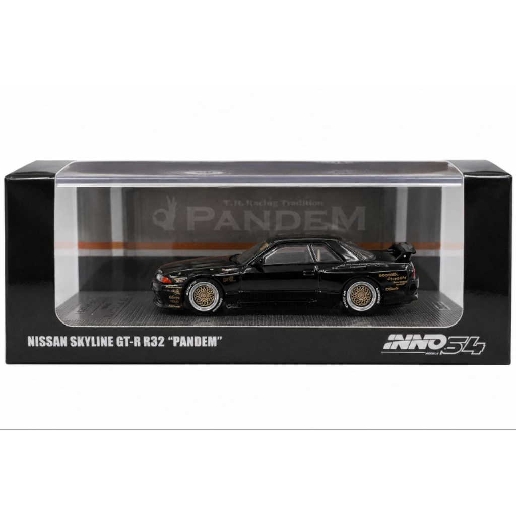 INNO 64 MODELS DIECAST WARNA HITAM NISSAN SKYLINE GT-R R32 "PANDEM"