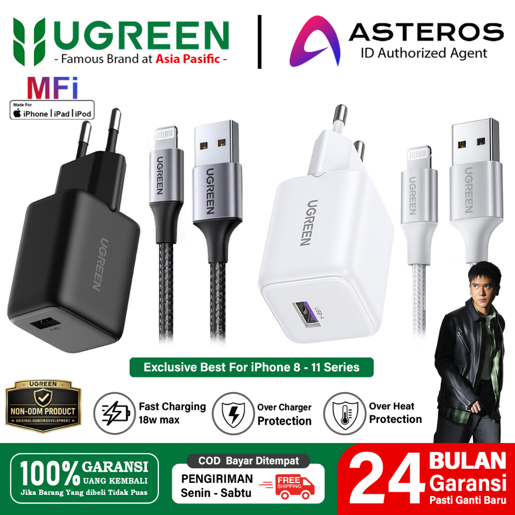 UGREEN Charger Mfi iPhone 5 6 7 8 X Xr Xs USB Lightning Fast Charging 10w 18w 20w