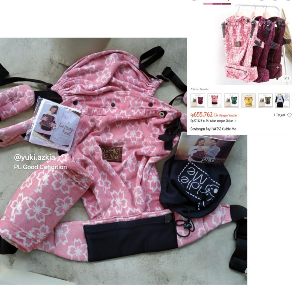 Cuddle me ultimo WCSSC tenun motif Sakura (preloved)