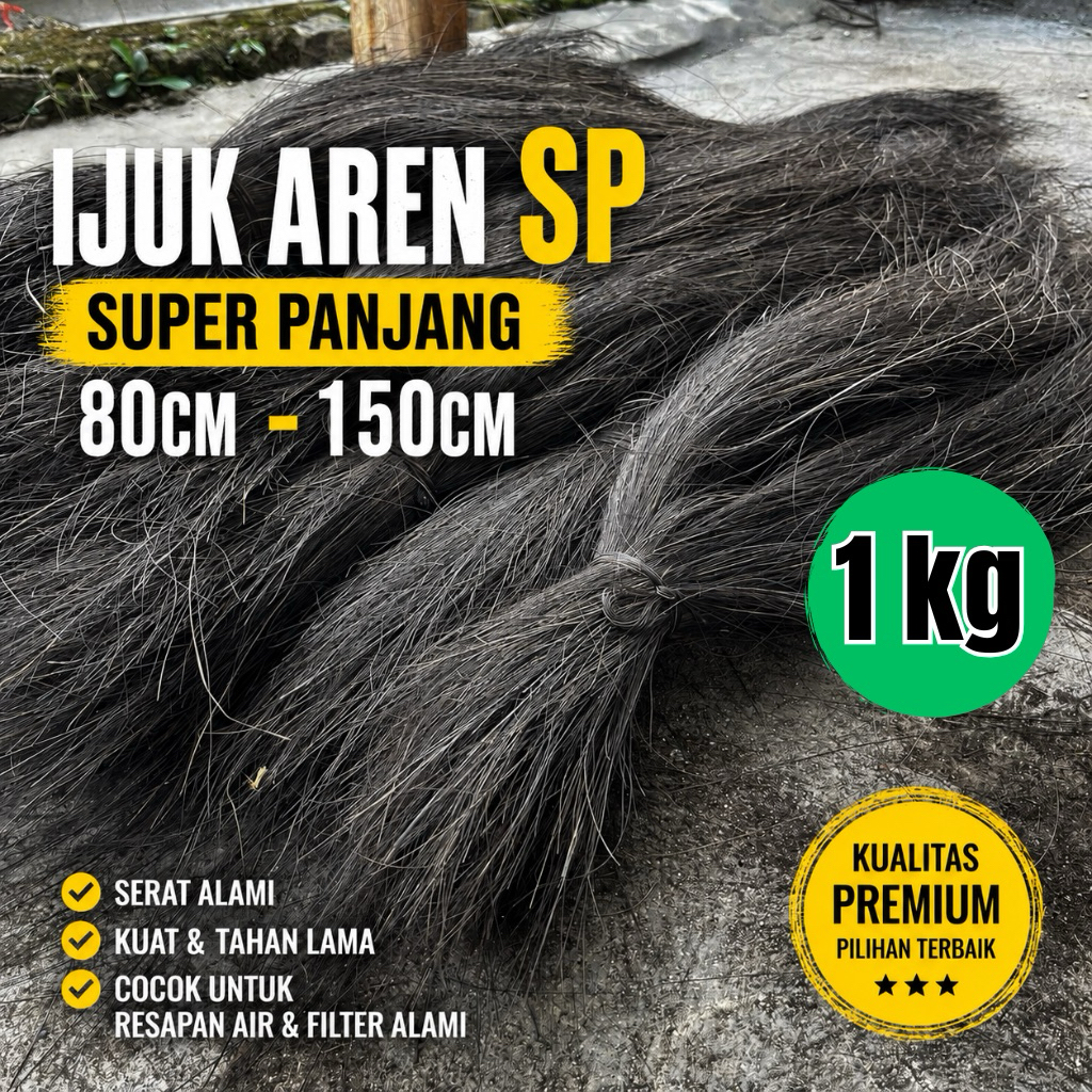 Ijuk aren 1kg-Ijuk aren SP SUPER PANJANG