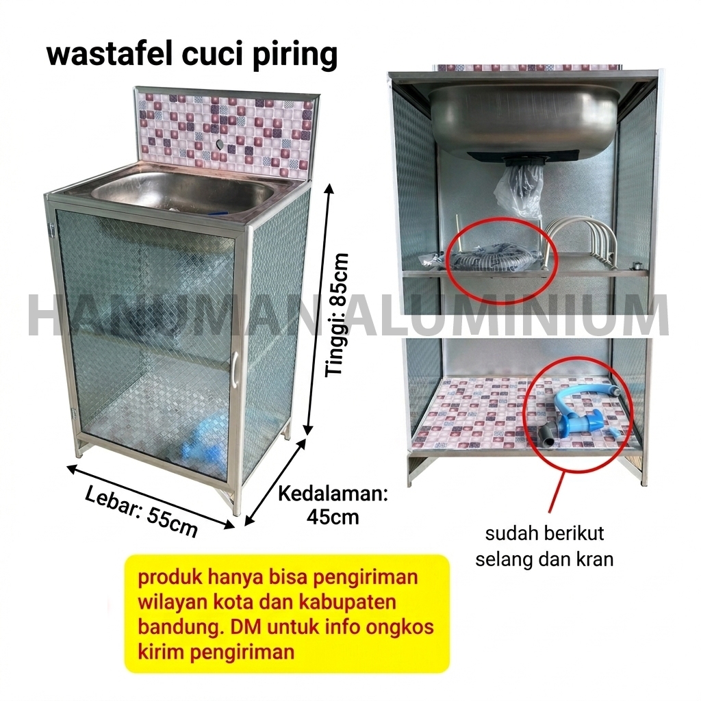 HANUMAN ALUMINIUM Wastafel Cuci Piring