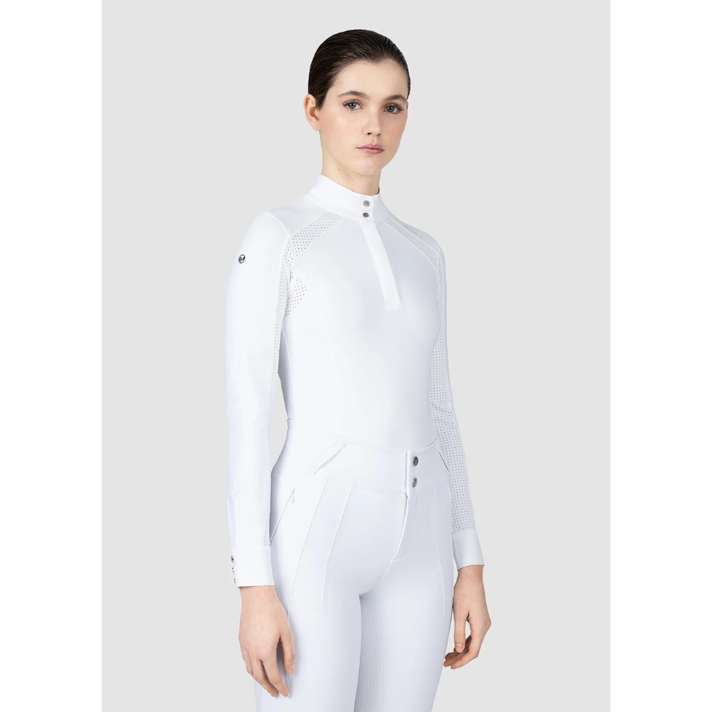 Baju Kompetisi Berkuda Wanita Maximilian Aveen Long Sleeve Competition Shirt Equestrian