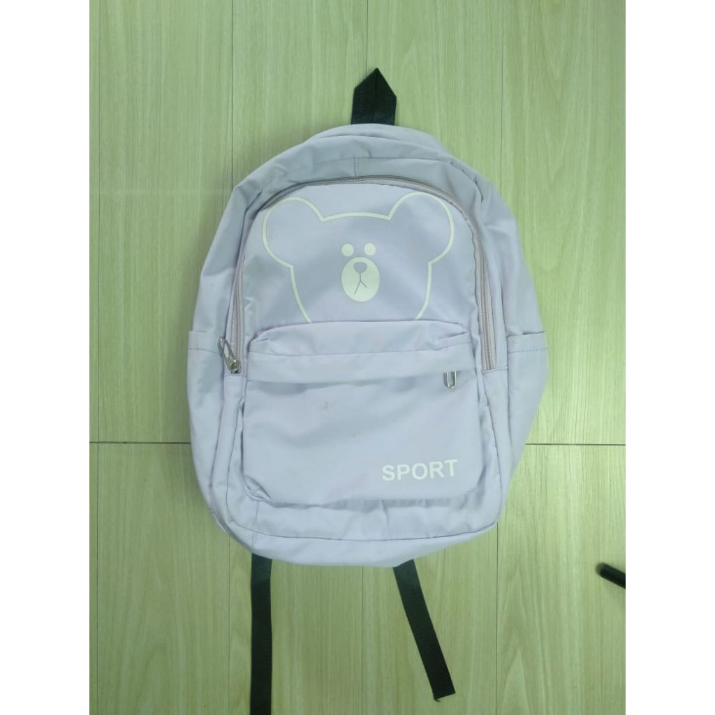 Preloved - tas ransel sekolah lilac ukuran besar