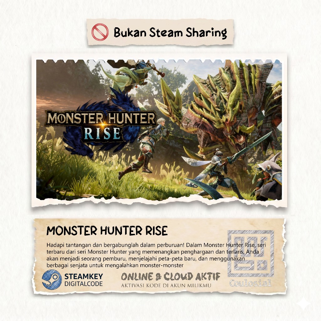 MONSTER HUNTER RISE - Steam Key Original