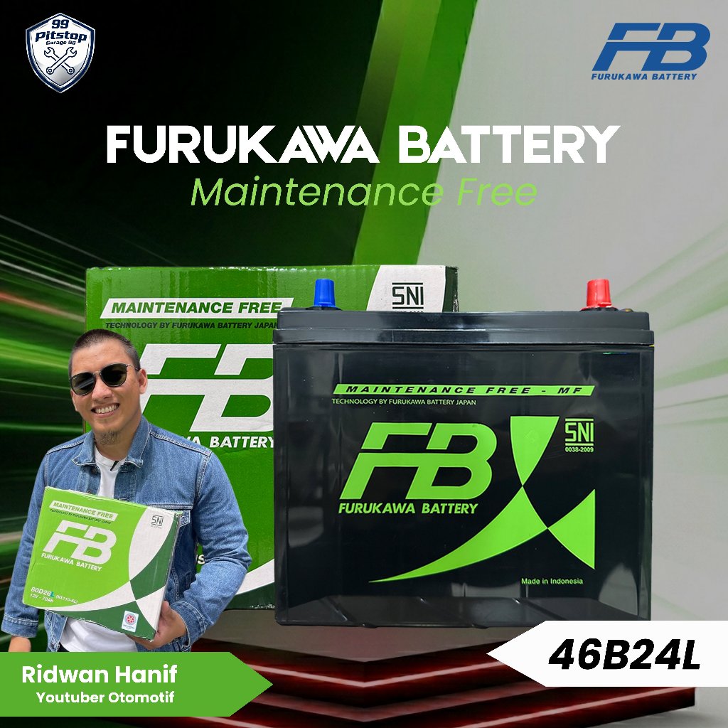 Furukawa Battery / FB Aki Kering Mobil Suzuki All New Ertiga Hybrid 46B24L / NS60L 45Ah