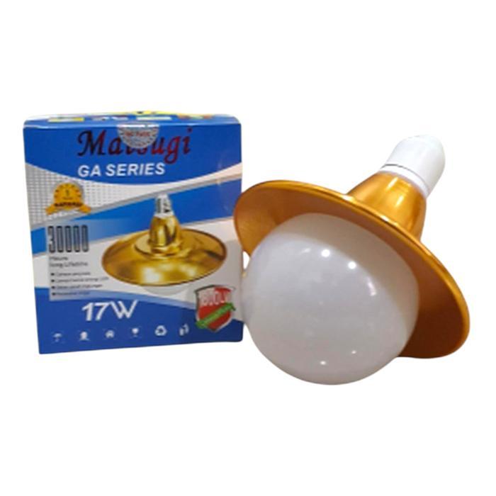 Lampu LED + KAP Matsugi GA Series 17 Watt Bohlam 1800lm Cahaya Putih Cold White Hemat Energi Bulat L