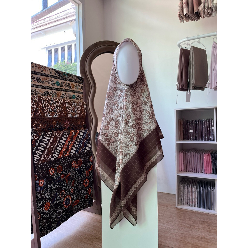 hijab motif bunga turki