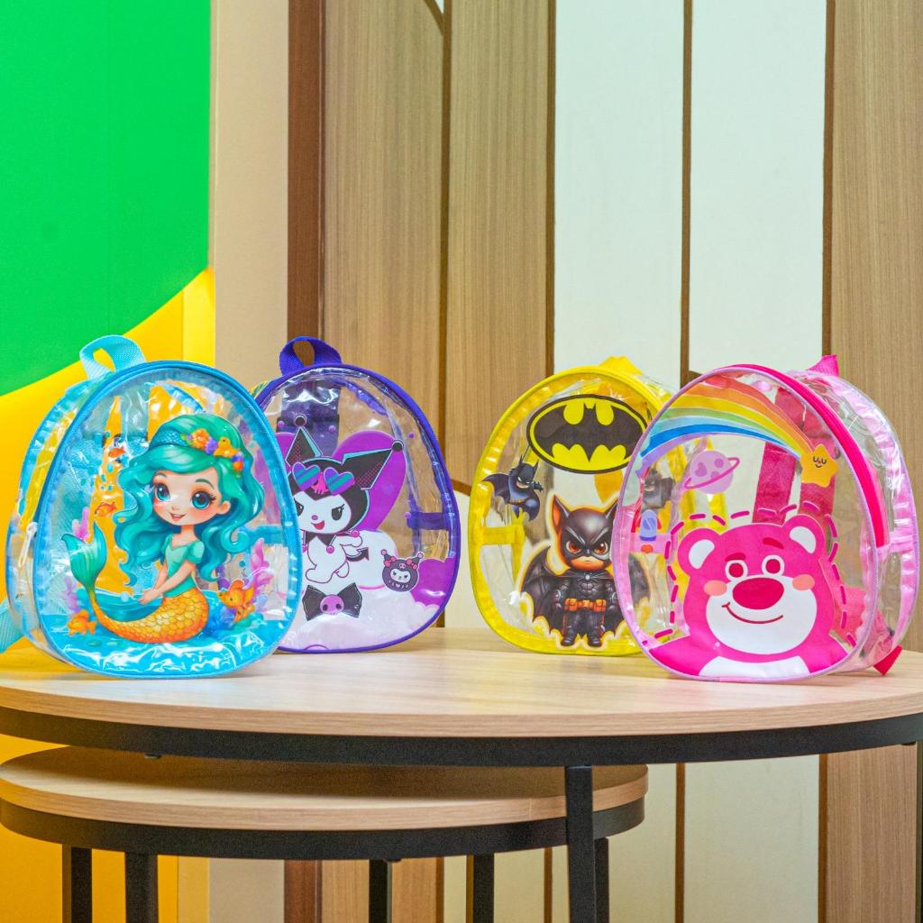 (CLEAR BAG) Tas Ulang Tahun Anak Premium Birthday Goodie Bag Premium Souvenir Ultah Swim Bag