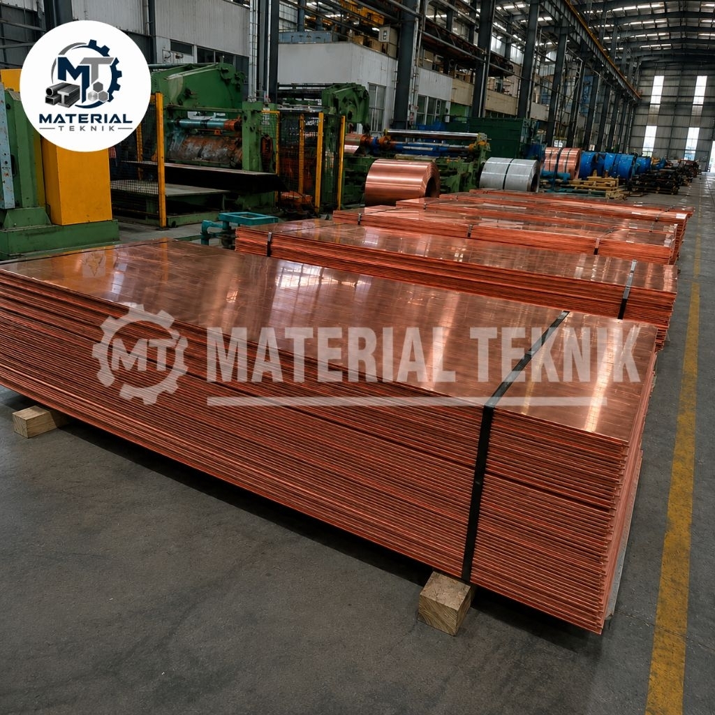 Plat tembaga tebal 0,5mm x 250mm x 250mm plat tembaga