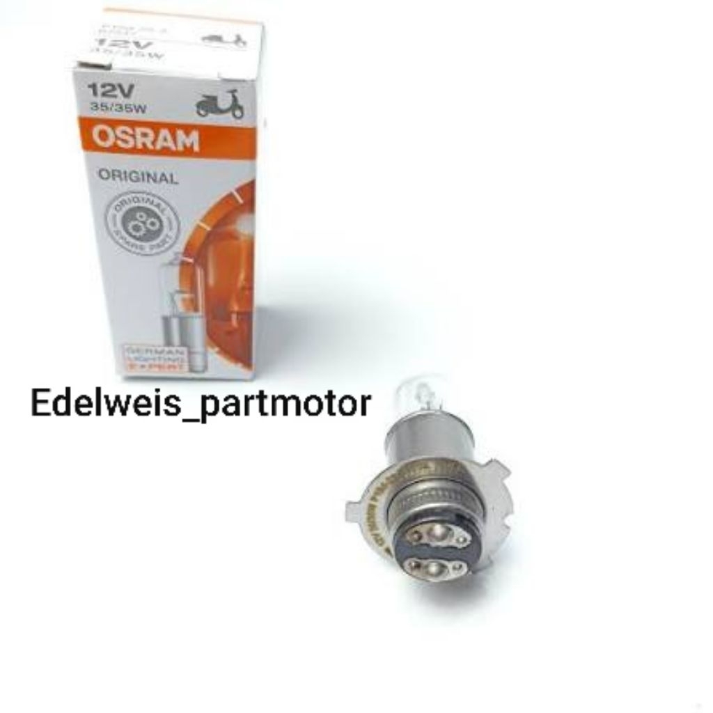 BOHLAM DEPAN MOTOR OSRAM HALOGEN BEBEK MATIC 18 25 32 WATT ASLI OSRAM