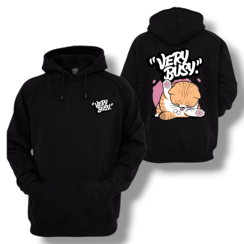 Sweater Hoodie Cat Very Bussy Jaket Hoodie Very Bussy Unisex M-XXL