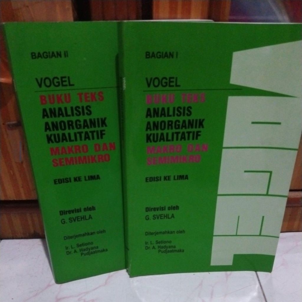 Vogel buku teks Analisis Anorganik Kualitatif jilid 1,2