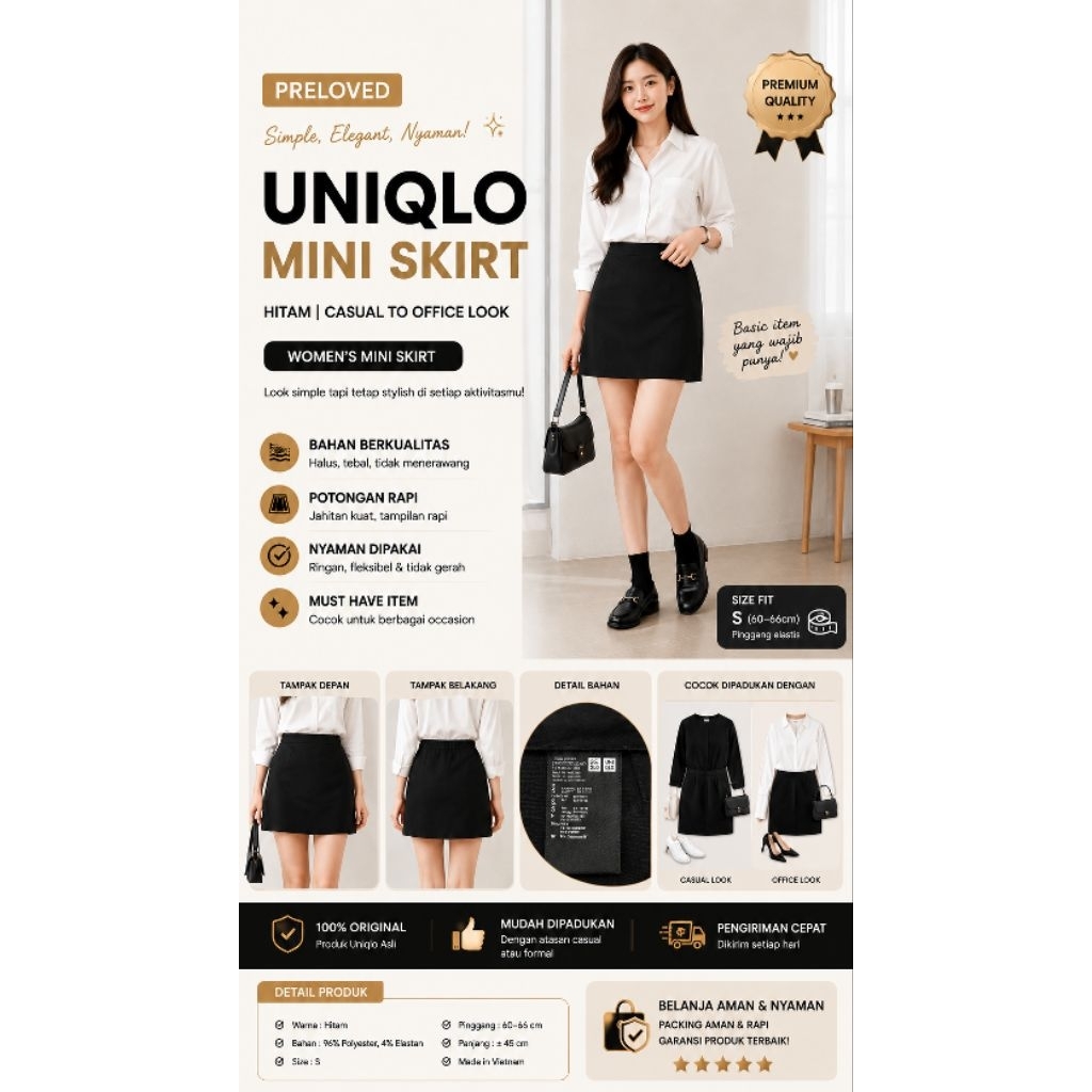 PRELOVED UNIQLO MINI SKIRT