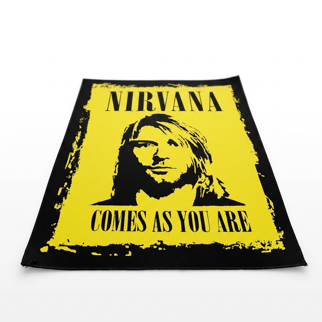 BACKPATCH SABLON NIRVANA EMBLEM SABLON 40CM X 30CM, PATCH BAND, EMBLEM BAND, PATCH PUNK, EMBLEM PUNK