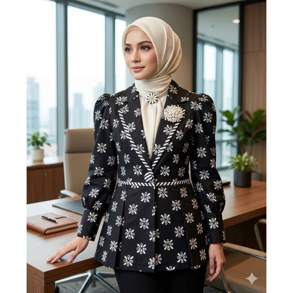 ATASAN BLAZER BATIK JOHANNA PREMIUM