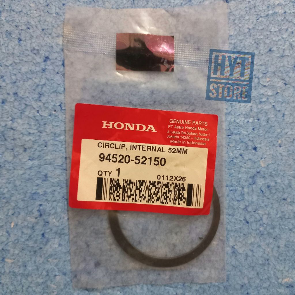 Circlip Internal 52 MM 94520-52150 Klip Kancing Snapring Seal Kruk As Kiri Beat Scoopy Spacy Vario 1