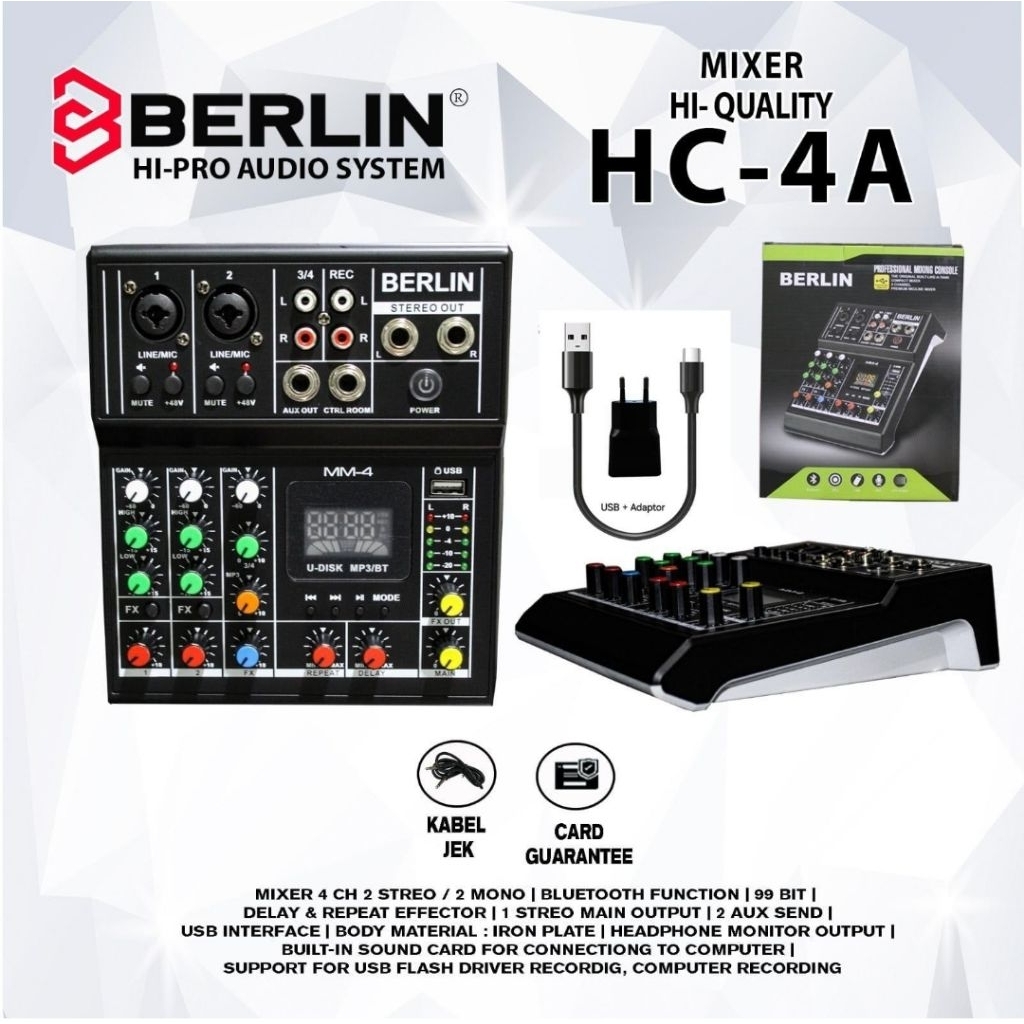 MIXER AUDIO SERIES HC-4A 4 CH