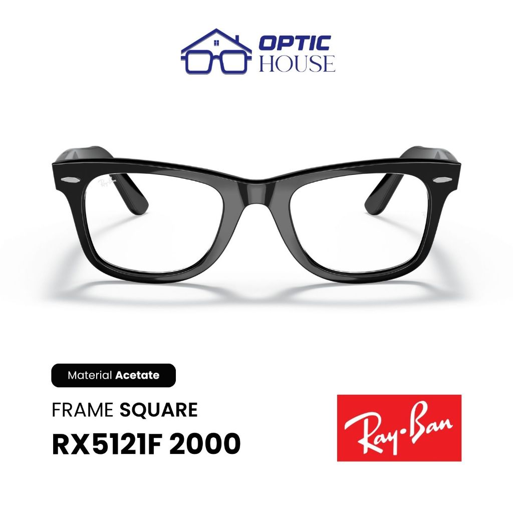 Ray-Ban Optical RX5121F Original Wayfarer Eyeglasses 2000 Polished Black