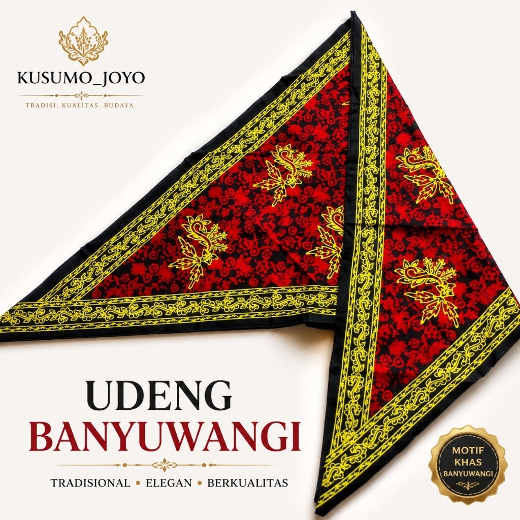 Kain Ikat Kepala Segitiga Motif Truntum Bahan Katun Lembut Menyerap Keringat Ukuran 150x100 cm