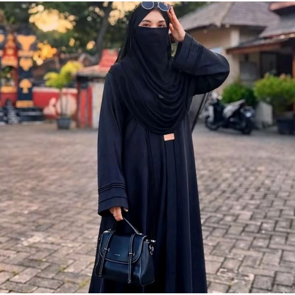 New ABAYA ZAVIRA arabian flowly premium abaya saudi import jahit local Alnoor gamis hitam abaya arab