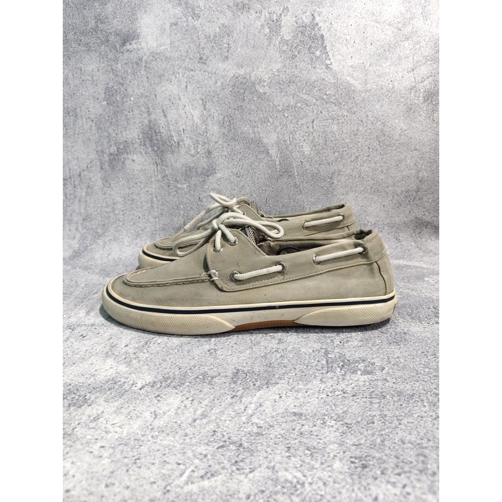 SEPATU LOAFER SPERRY TOP SIDER HALYARD 2 EYE CANVAS SECOND ORIGINAL LIKE NEW