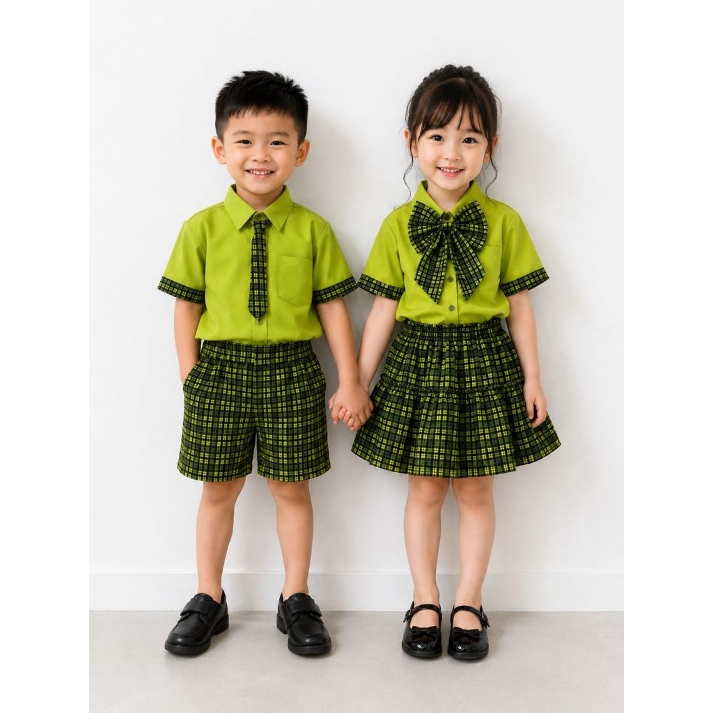 seragam korea anak tk /seragam nobita with dasi korea/seragam paud /seragam anak tk/seragam sekolah 