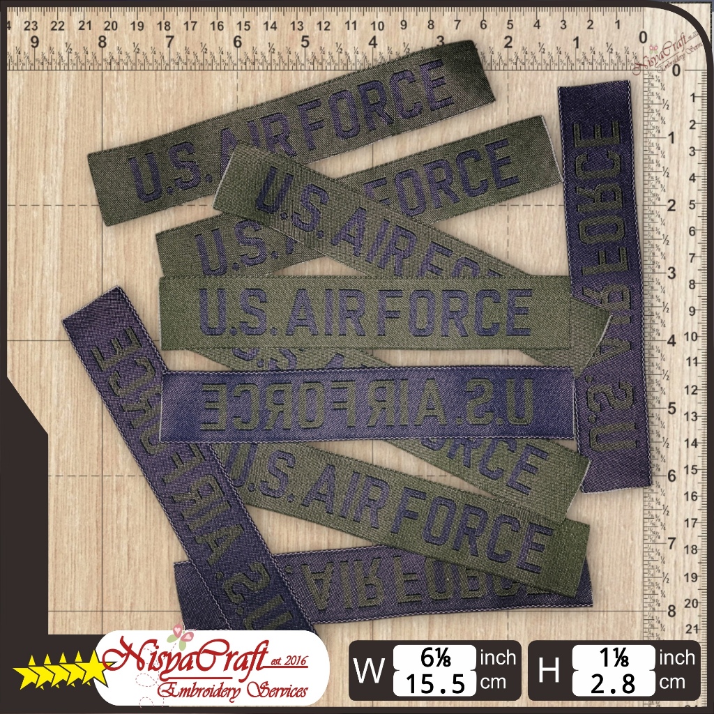 NCEP0103-0473 US Airforce Woven branch tape branchtape  Pocket Tape | Tab | WW2 Vietnam era patch bo