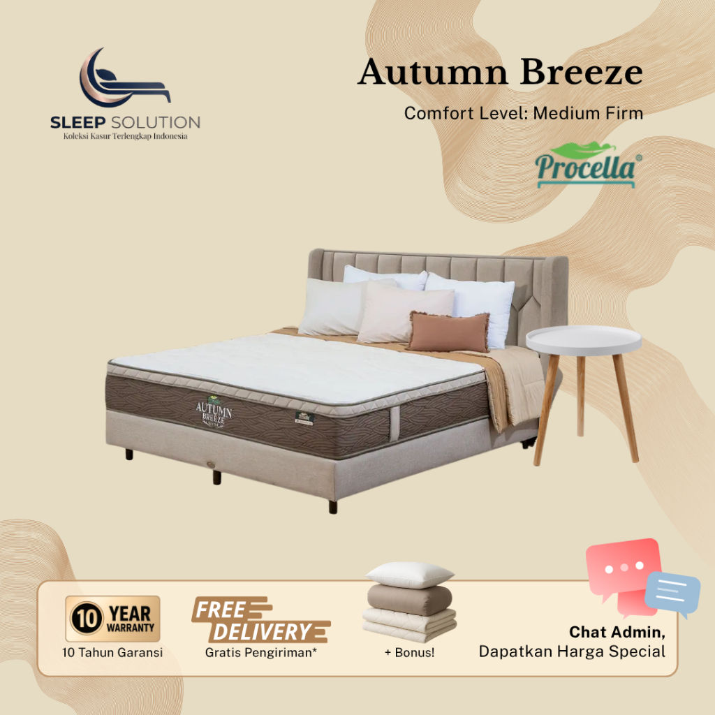 PROCELLA AUTUMN BREEZE I  Kasur Spring Bed | Matras Premium | 100x200, 120x200, 160x200, 180x200, 20