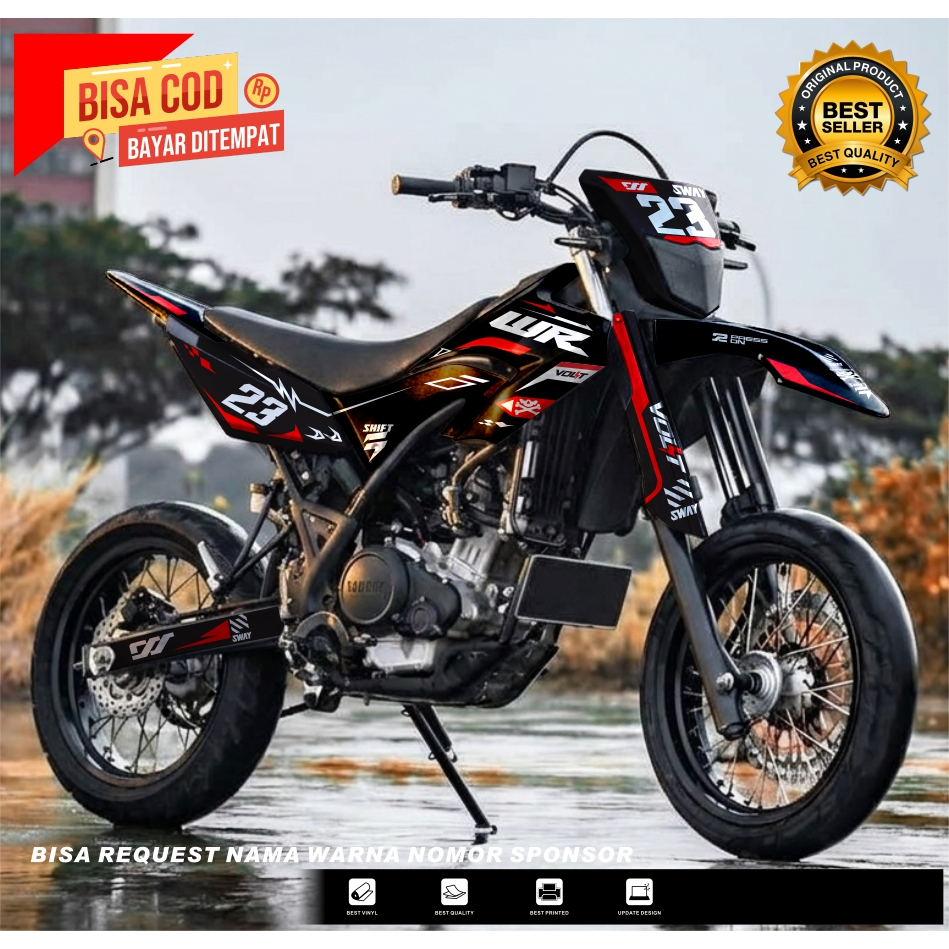 Setiker Decal Sticker Motor Yamaha WR155 Fullbody Sticker Variasi WR155 Custom Desain