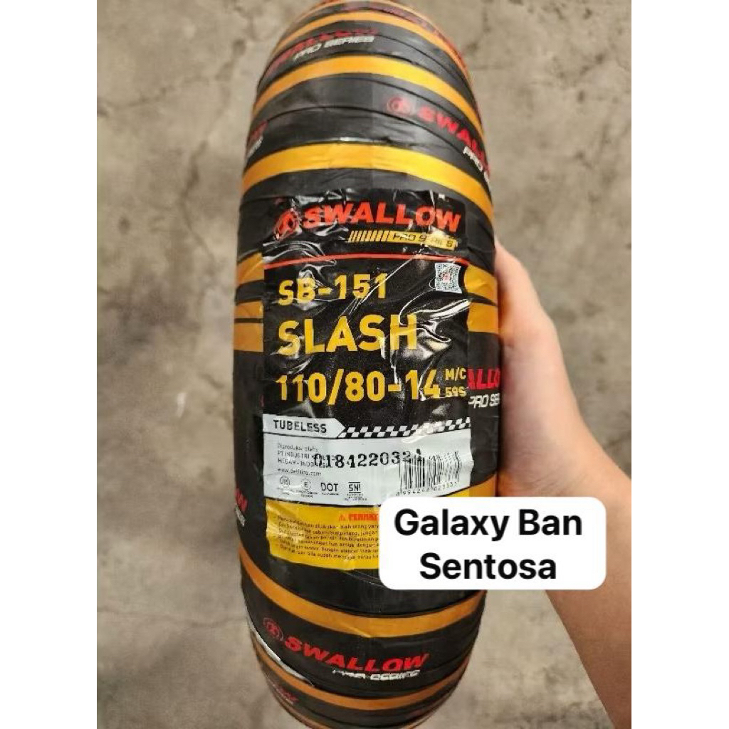 Ban Swallow 110/80-14 Slash SB-151 Tubeless Soft Compound