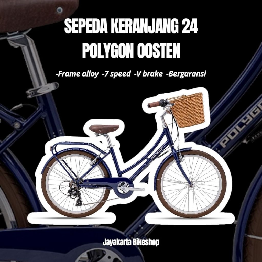 SEPEDA KERANJANG CITYBIKE 24 POLYGON SIERRA OOSTEN | CITY BIKE REMAJA DEWASA ORIGINAL DAN BERGARANSI