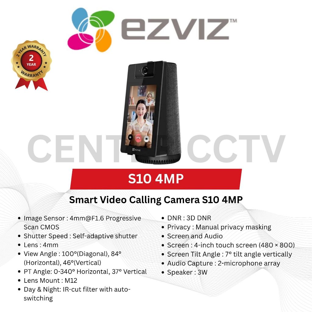 Ezviz S10 4MP 2k+ Smart Home Video Calling Camera S 10
