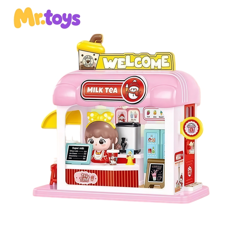 Mr.Toys Mainan Rakit Bebas Rumah Mini Pondok Ilmu DIY dengan Lampu, Seru Bangun Sendiri untuk Anak, 