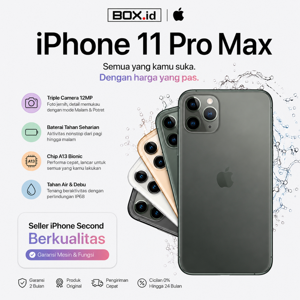 IPHONE 11 PRO MAX 64GB 256GB 100% ORIGINAL Second/Bekas/Ex Inter LCD ORI/LIKE NEW/HOT PROMO/Free Ong