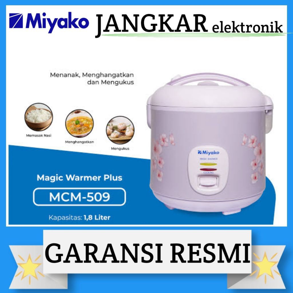 MAGIC COM MIYAKO 1,8LITER MCM-509/MIYAKO MAGIC COM 1,8LITER MCM-509 GARANSI PABRIK